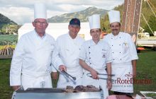 Pierre Genecand with the Gstaad Palace Hotel Team Franz Faeh 