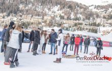 Sponsor Royal Salute represented by Malcolm Borwick who is running the Polo Clinic at Snow Polo World Cup St. Moritz, Learning how to play polo in Switzerland 