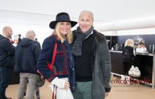 Andy Krüger and his wife at Snow Polo World Cup in St. Moritz 2020 